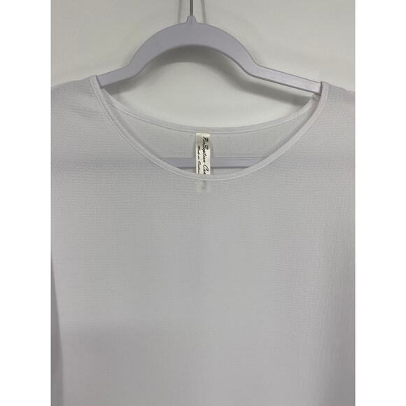 PerSeption Womens White Short Sleeve Blouse NEW Size Medium - Picture 3 of 9